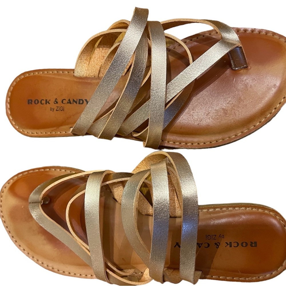 Rock & Candy by Zigi Rose Gold Berlyn Sandals -beautiful straps and comfortable